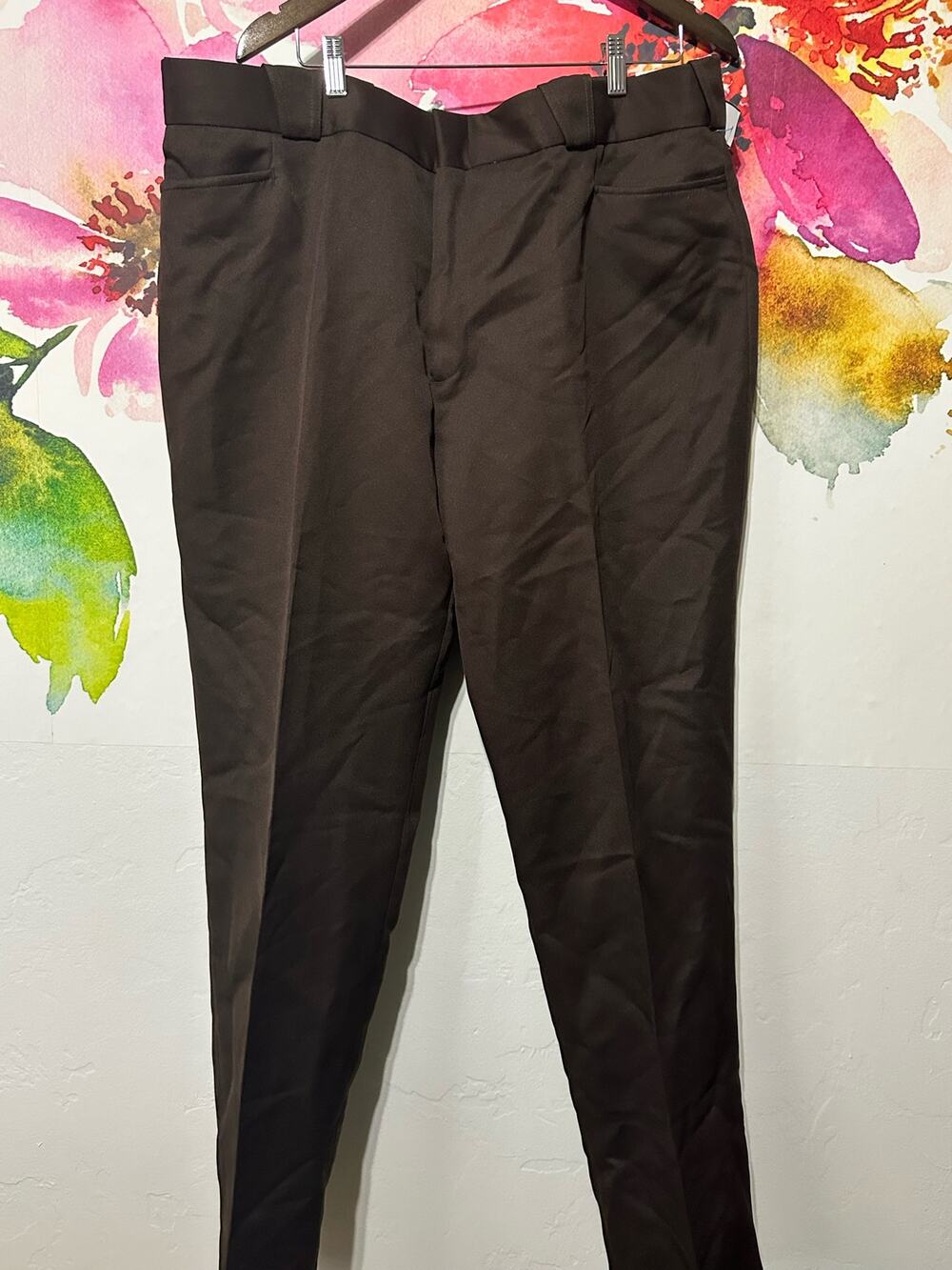 Flying Cross Uniform Pants Women Size 20 Unhemmed Leg Police EMT Cop  - Brown